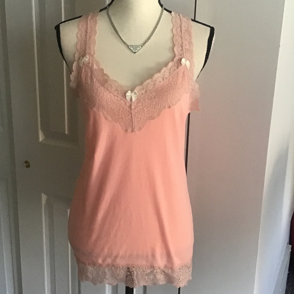 Mossimo bow lace tank top